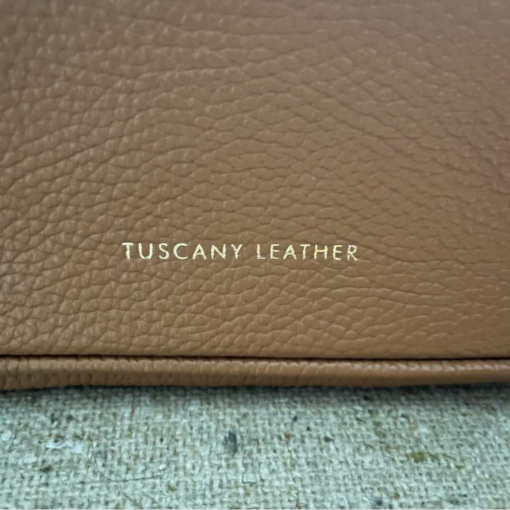 RARE Tuscany Leather Camel Double Sling Bag - Picture 9 of 15